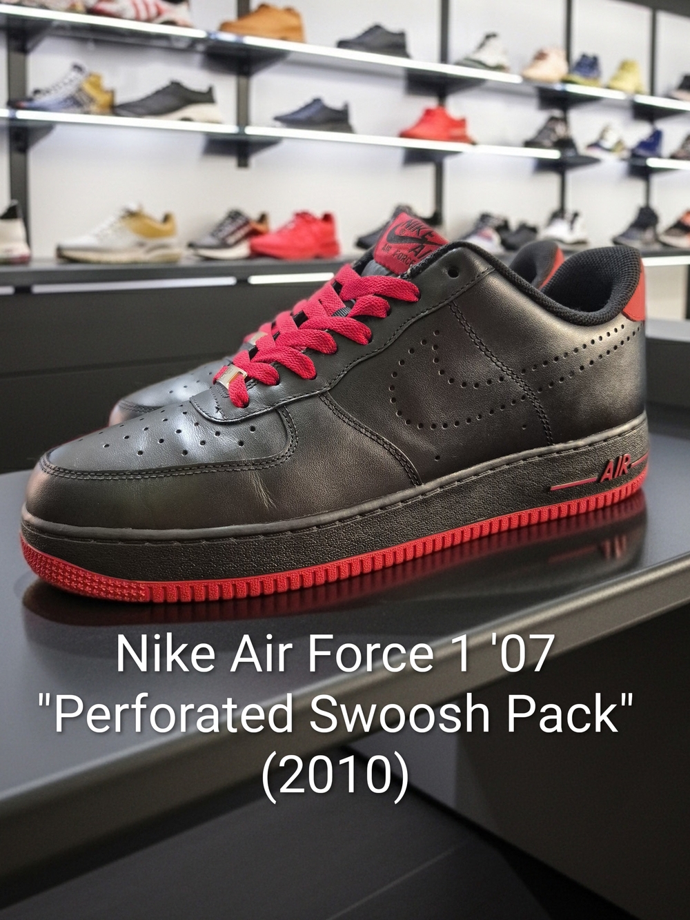 Nike Air Force 1 '07 Rare "Perforated Swoosh Pack" Mens 11.5 EUC